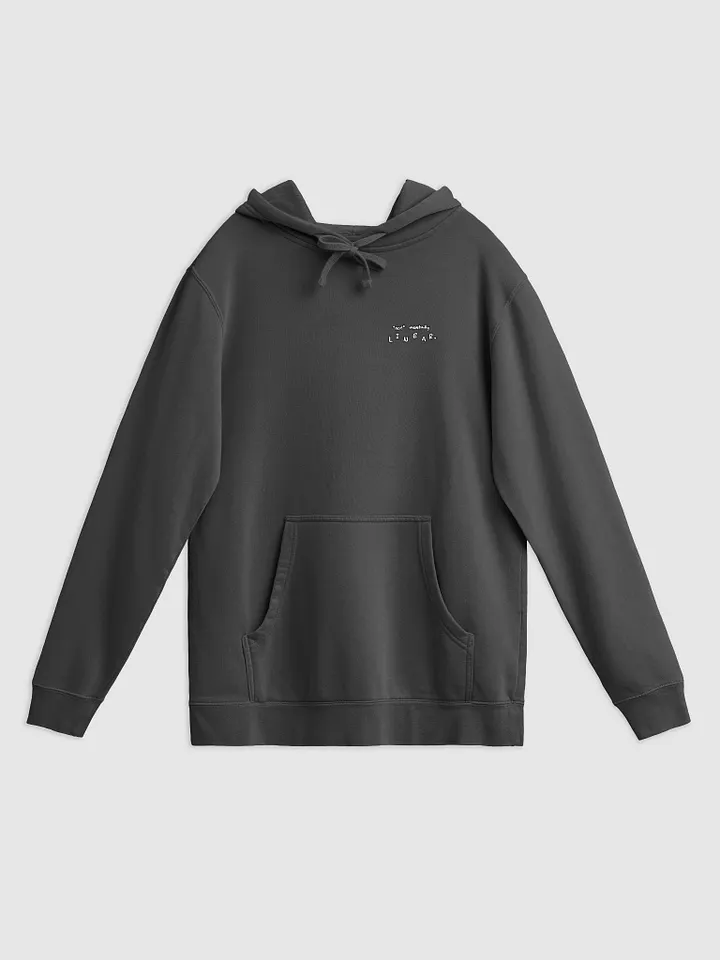 *not* mentally linear (sm. lined design) printed pigment hoodie product image (5)