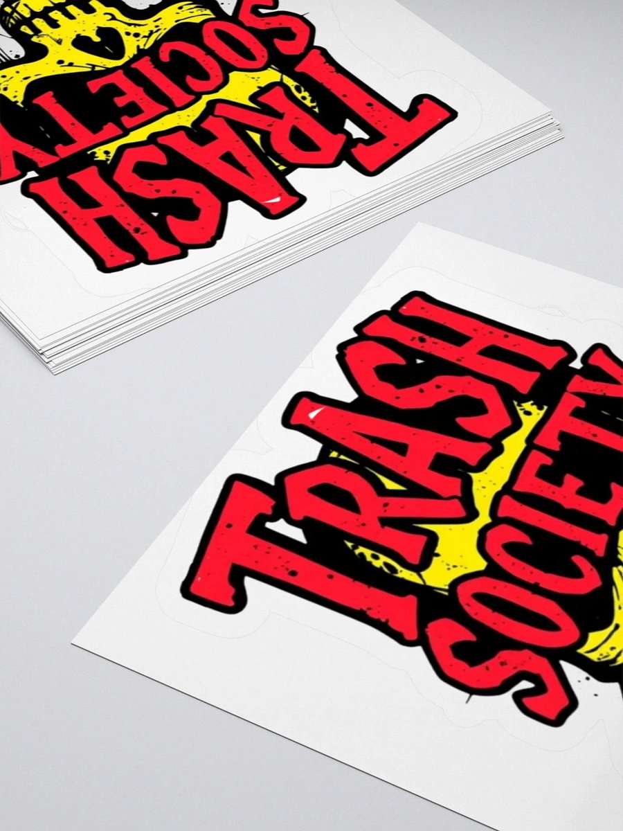 TRASH SOCIETY YELLOW SKULL STICKER product image (11)