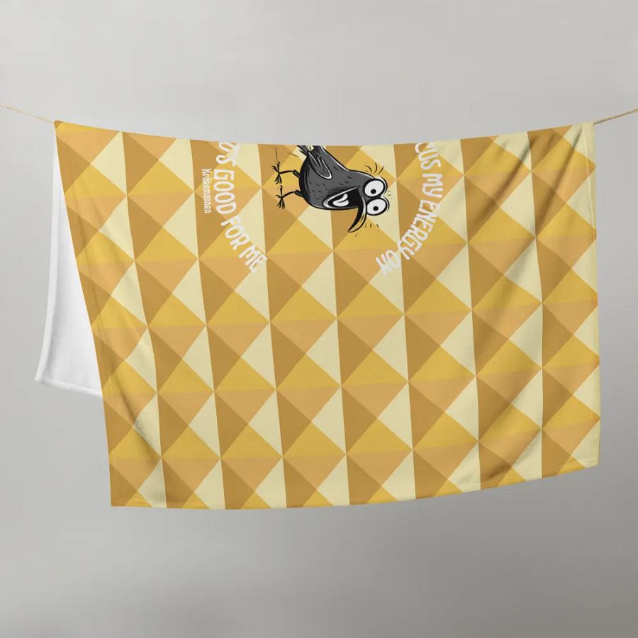 Throw Blanket 💛 I will focus my energy on what's good for me (127 × 153 cm) product image (9)