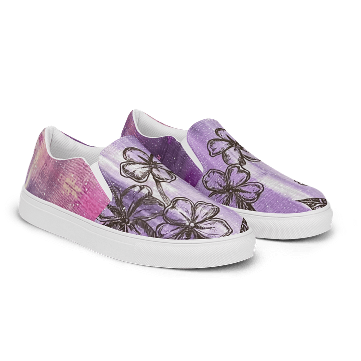 "Forget-Me-Nots" Canvas Slip On Shoes (Men's) product image (2)