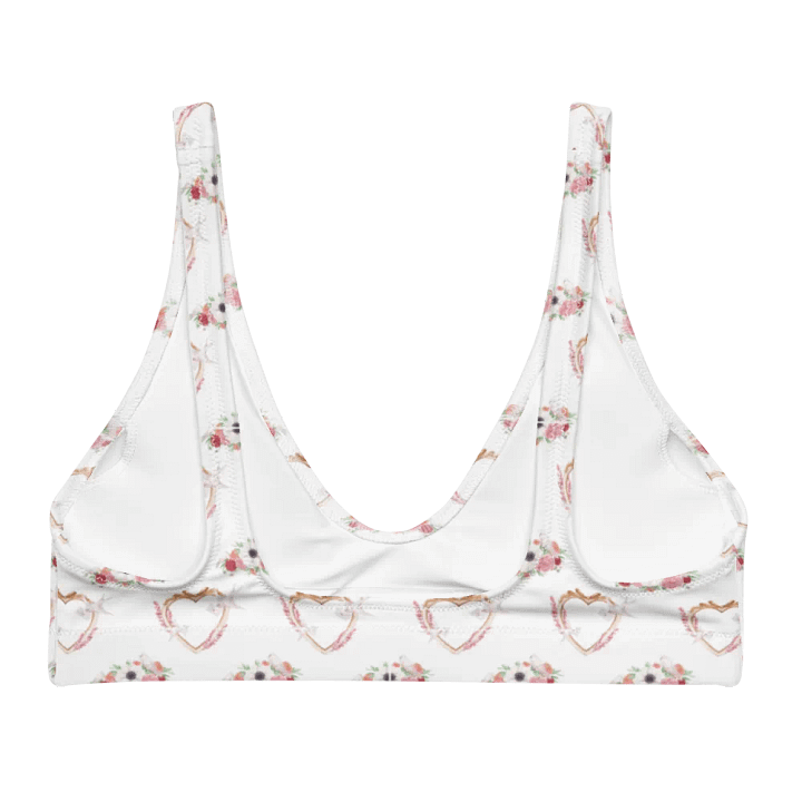 Watercolour Floral Pattern Padded Bikini Top - V4 product image (2)