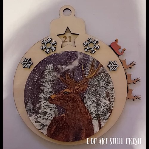 Two of 3 complete and now gone to their new home. Both were custom designs but the base file svg for the countdown calendar w...