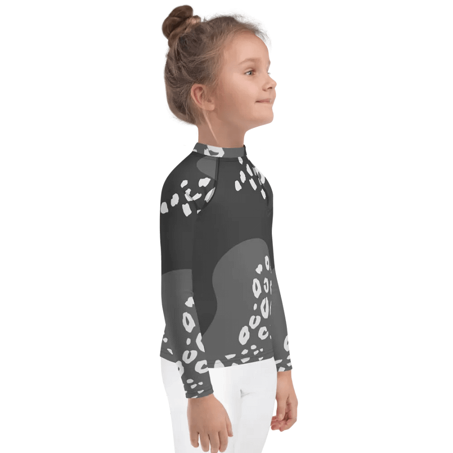 Grey Swirls Kids Rash Guard product image (4)