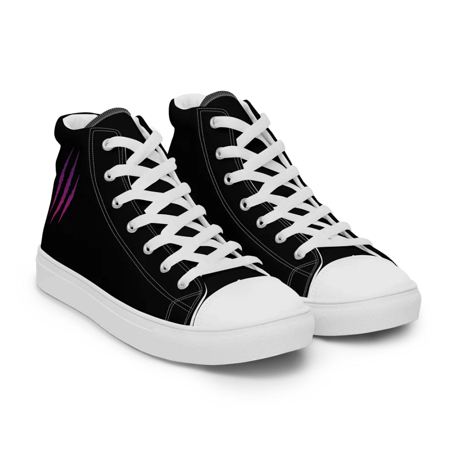 "DJ Benji Beatz Scratch Logo" Women's High Top Canvas Shoes product image (11)