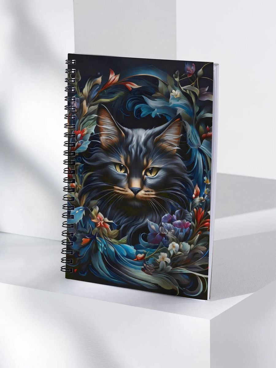 Night Blooms and Feline Dreams Spiral Notebook product image (4)