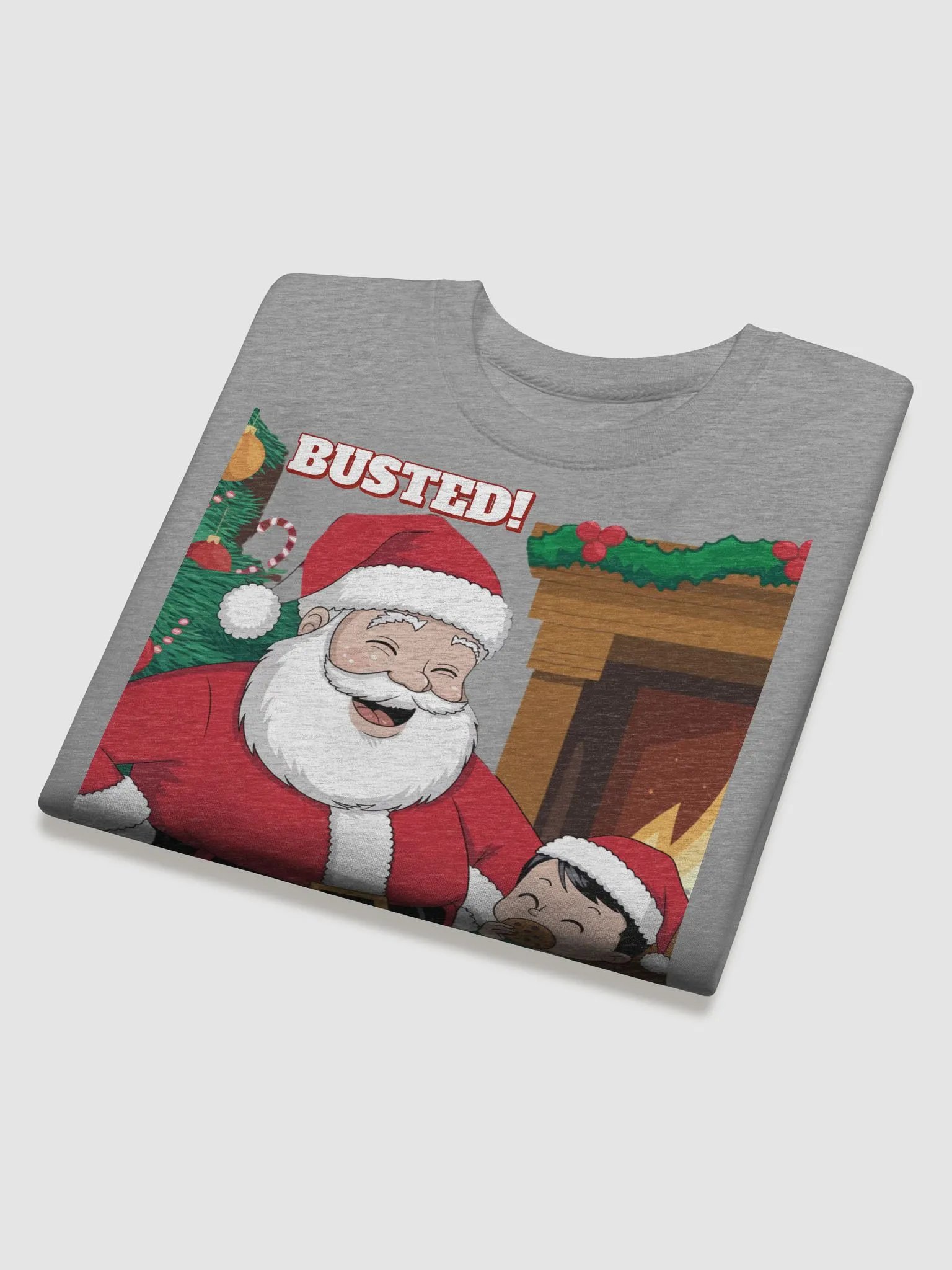 Busted! Santa Catching A Young Boy Eating His Christmas Cookies Sweatshirt product image (28)