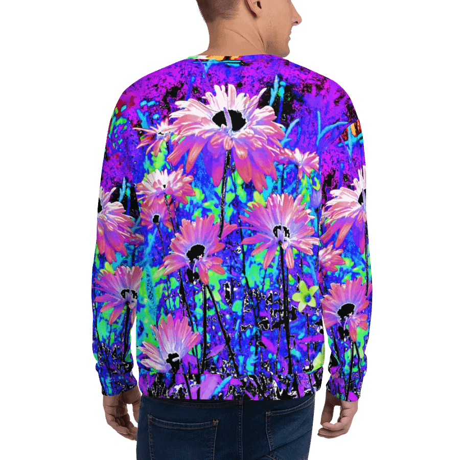 Abstract Surreal Daises in the Garden Unisex Sweatshirt product image (7)