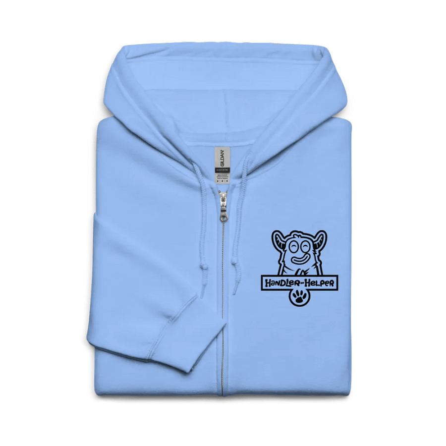 Handler-Helper Single Color Logo (Black on Light) Zip-up Hoodie product image (3)