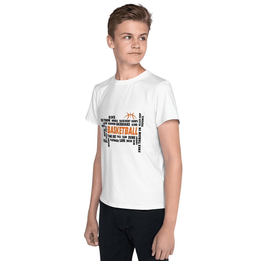 Kids T-Shirt Lettering Sports All-Over Print Youth Crew Neck Shirt product image (3)
