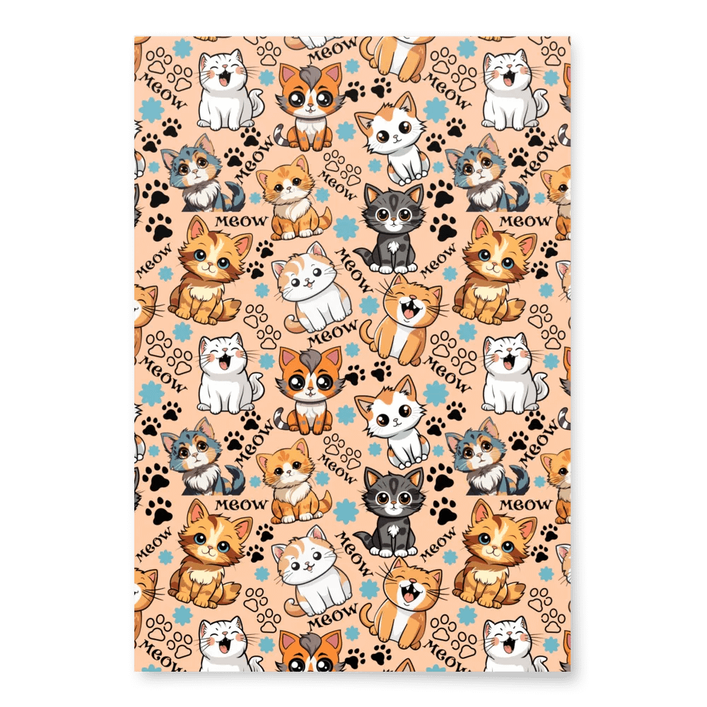 Meow Magic Wrapping Paper - Peach product image (4)