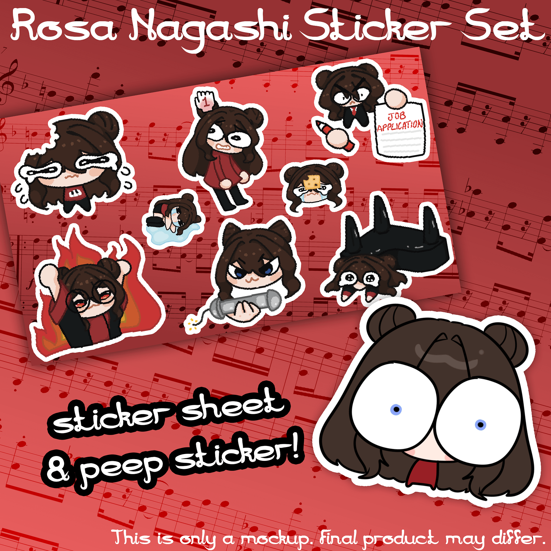 Rosa Nagashi Sticker Set product image (1)