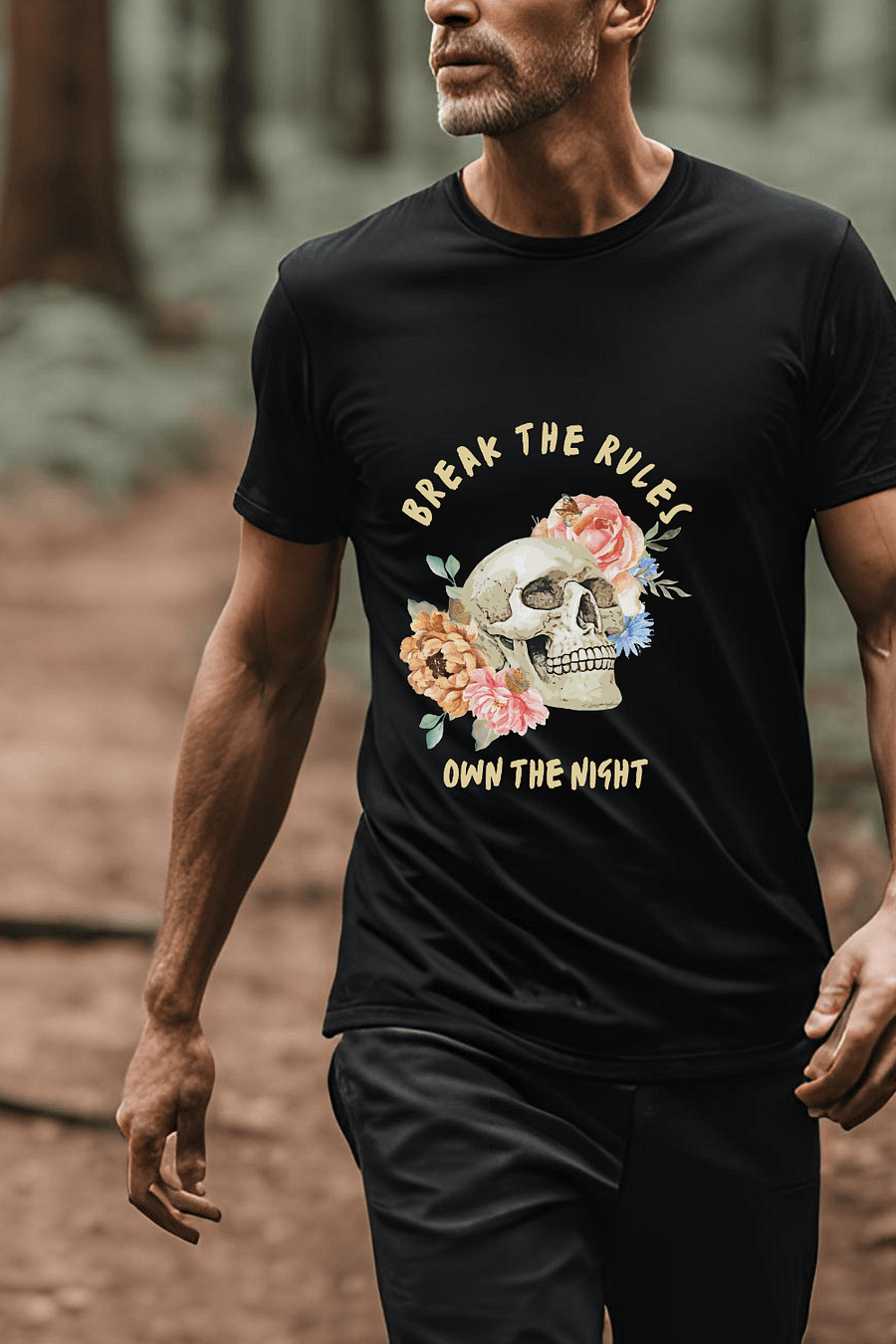 Rebel Skull and Floral Unisex Tee product image (1)