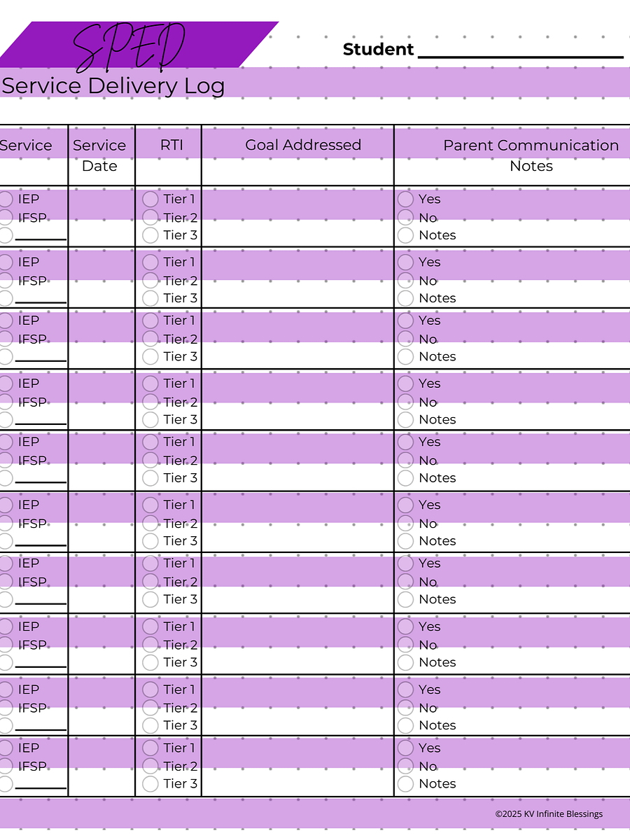 Special Ed Documentation & Support Forms | Digital & Printable Journal product image (7)