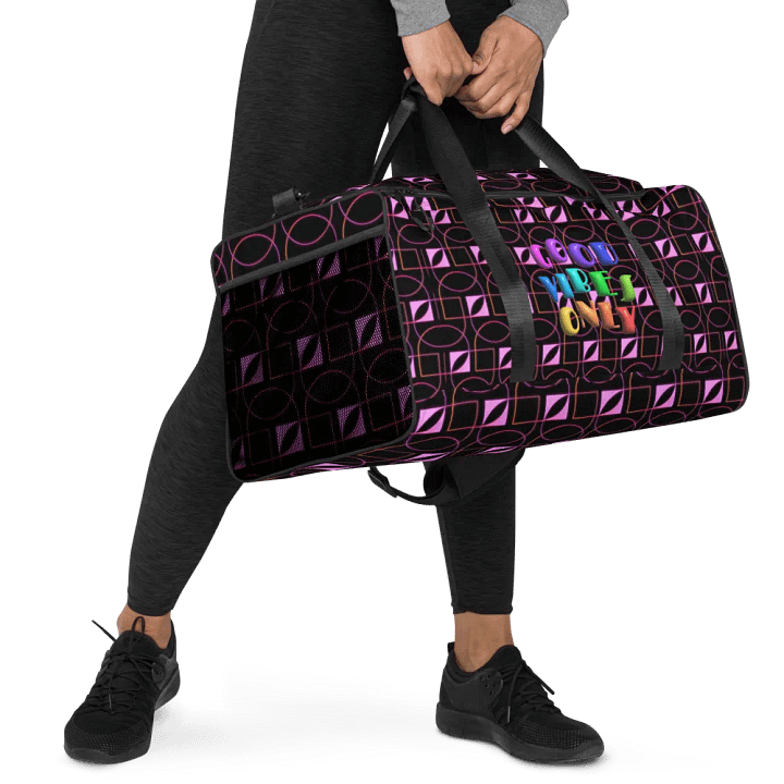 GOOD VIBE ONLY DUFFLE BAG BLACK-PINK product image (2)