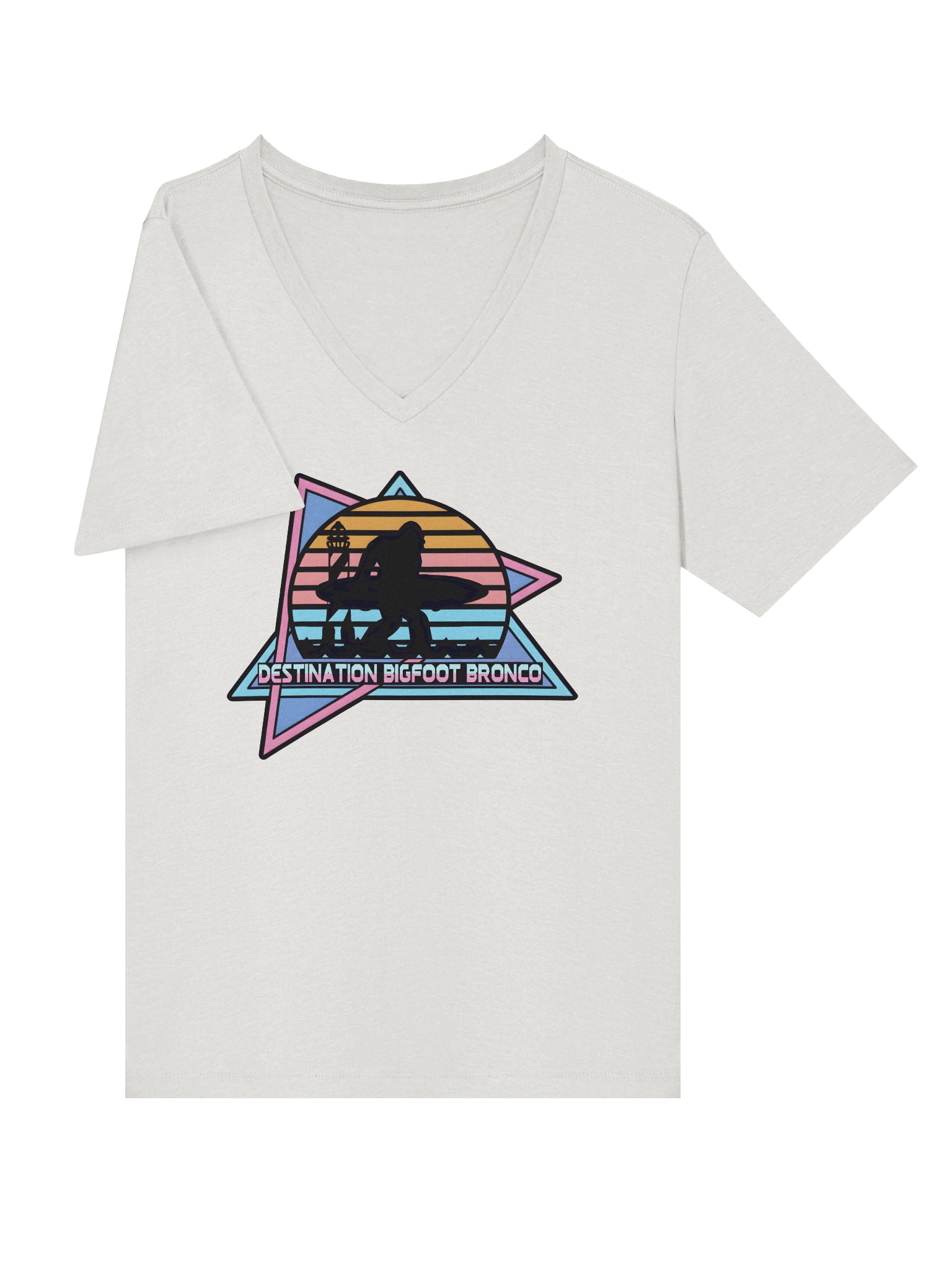 Destination Bigfoot Bronco Retro-Inspired Bella+Canvas Women's Relaxed V-Neck T-Shirt (Multiple Colors Available) product image (37)