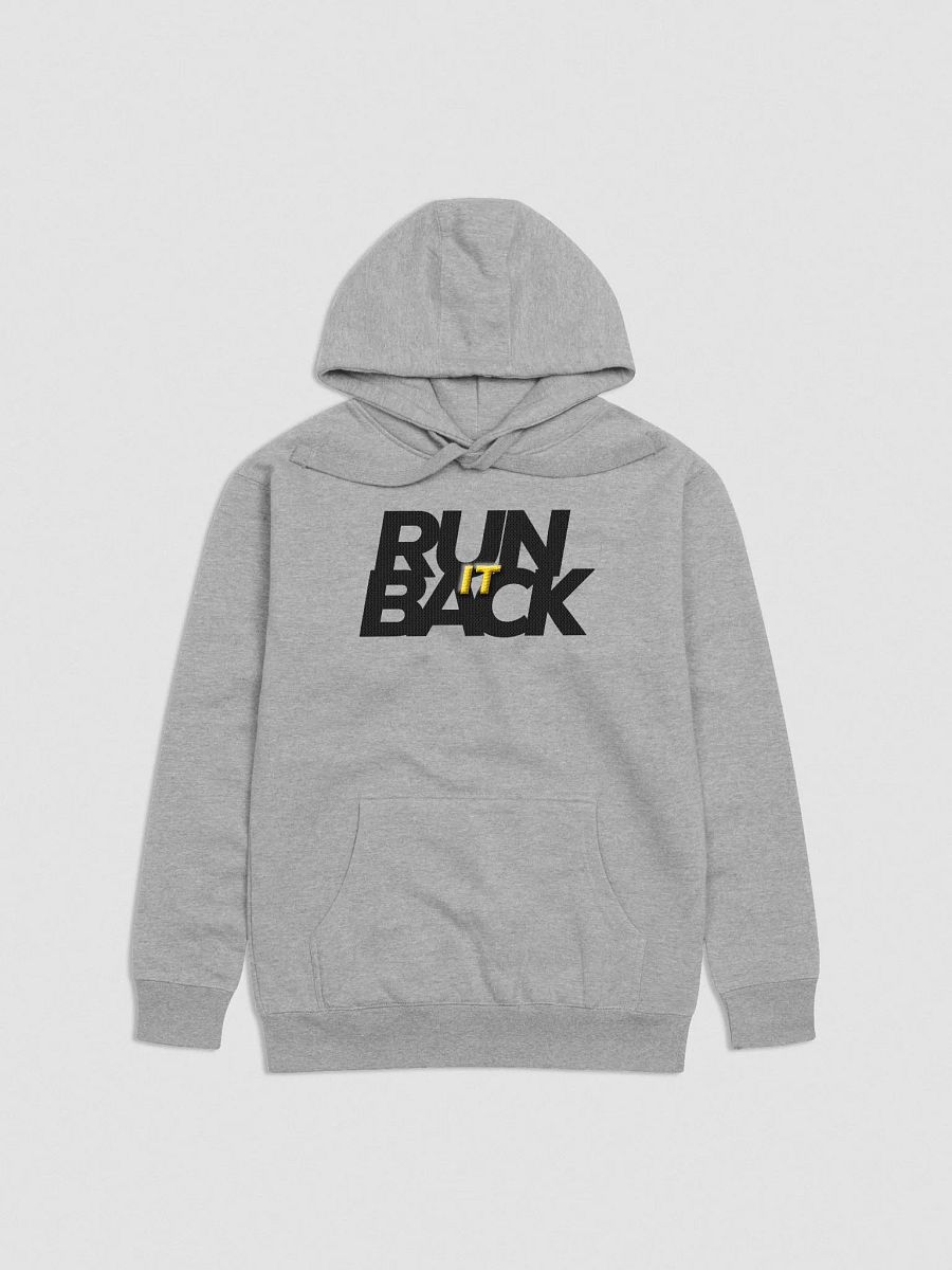 RUN IT BACK EMBROIDERED Hoodie BLACK lettering product image (1)