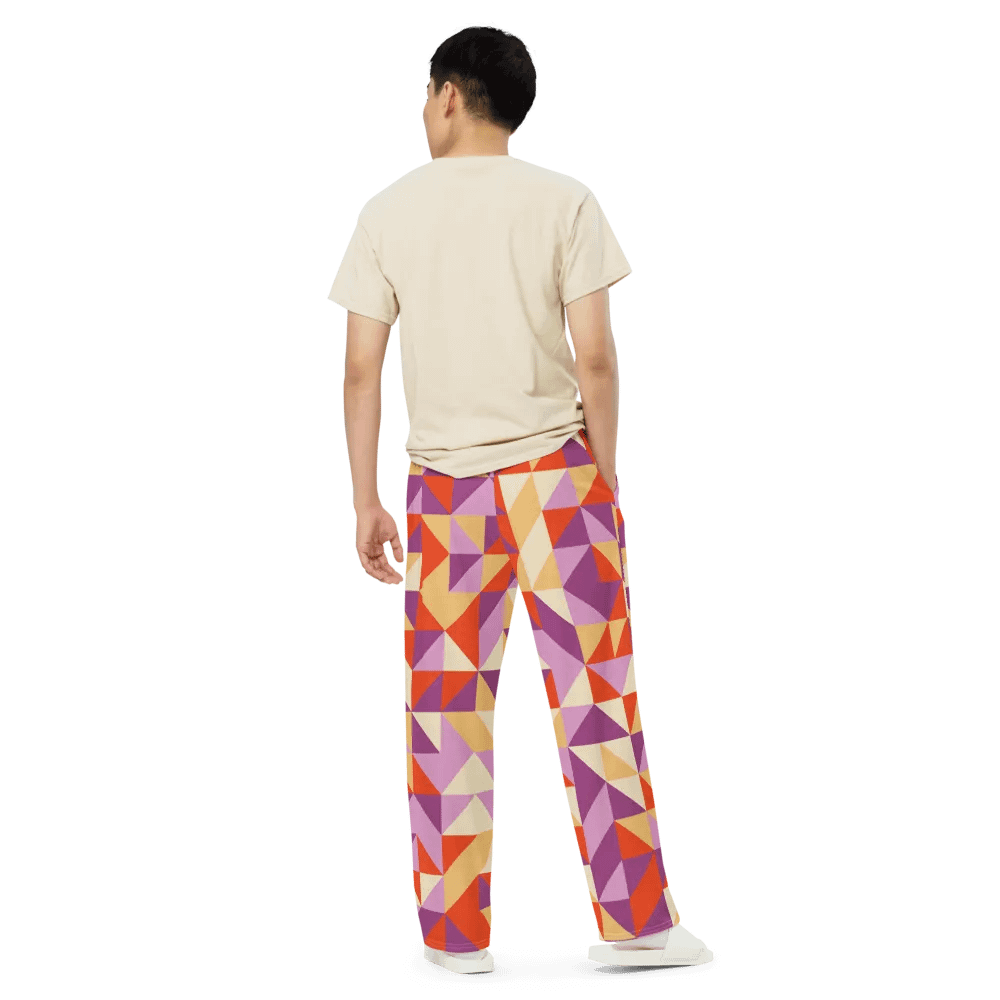 BUIII Dynamic Geometry: Autumn Breeze Wide-Leg Pants product image (5)