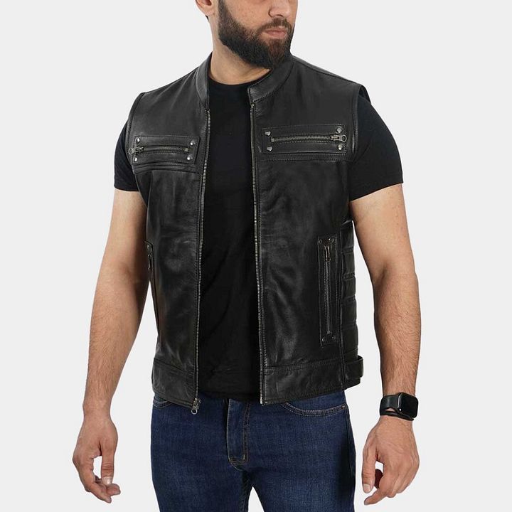 Cena Leather Moto Vest [MENS] product image (1)