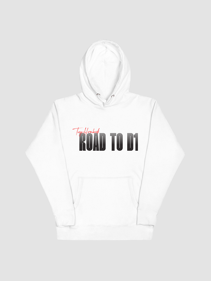 Troy Hornbeck - ROAD TO D1 - White Hoodie with RED product image (1)