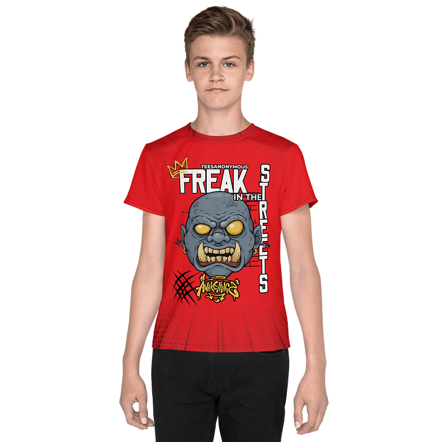 Youth Graphic Tee – Freak in the Streets v7 product image (3)
