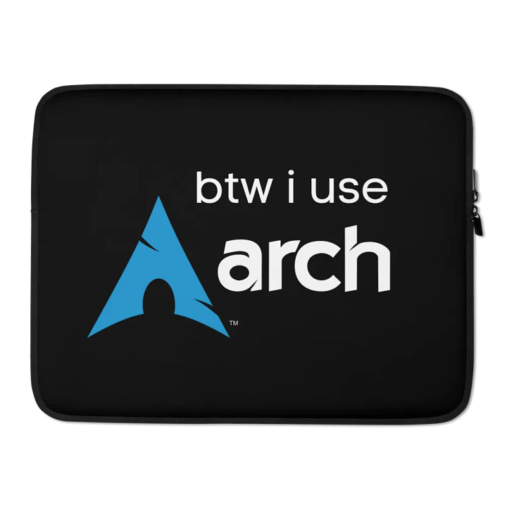 Laptop Sleeve with Arch Linux Slogan product image (2)