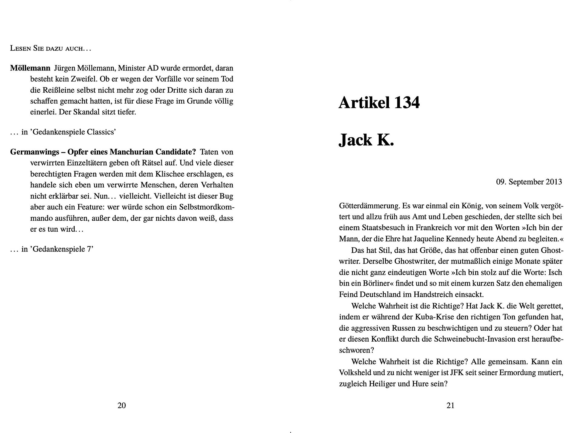 GT 1+7: JFK + 9/11 - Gedankenspiele Thema (pdf) product image (3)