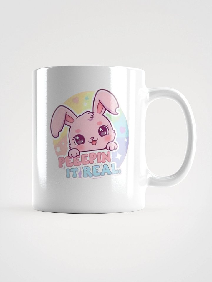 White Glossy Mug Peepin product image (1)