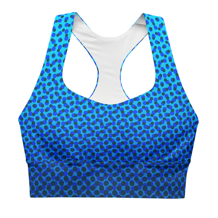 Blue Halftone Longline Sports Bra product image (1)
