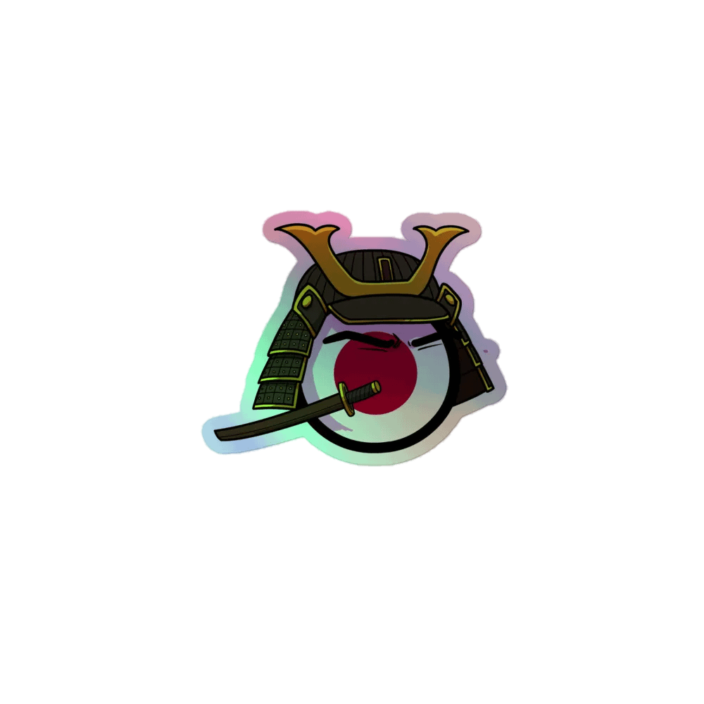 Samurai Countryball Holographic Sticker product image (1)