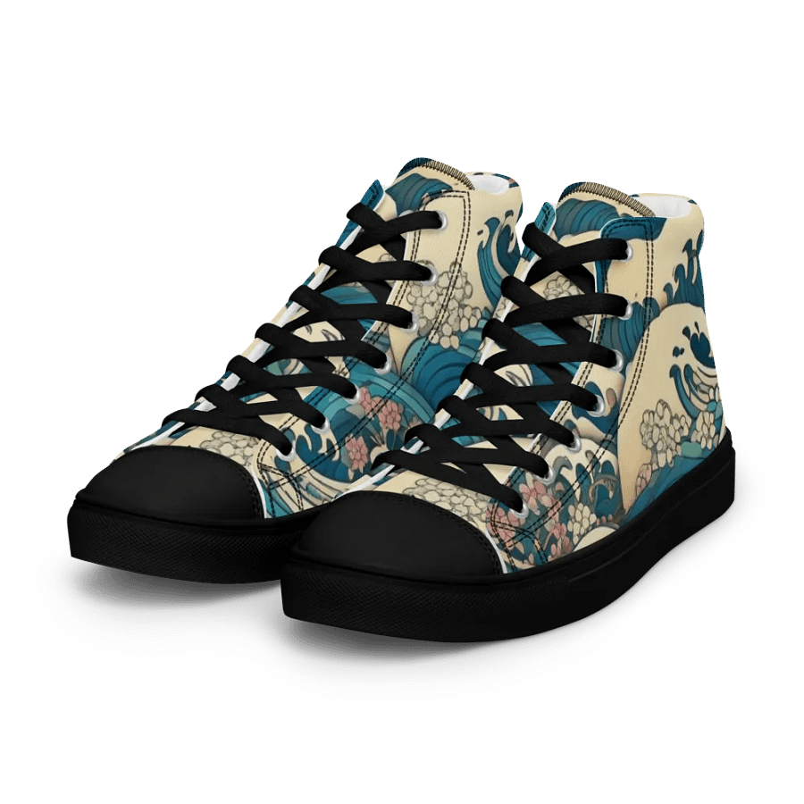Ukiyo-e Waves Floral High Tops product image (7)