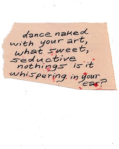 close your eyes, sway, imagine what it’s whisper must feel like, a little wind on your ear. what words match the breath?