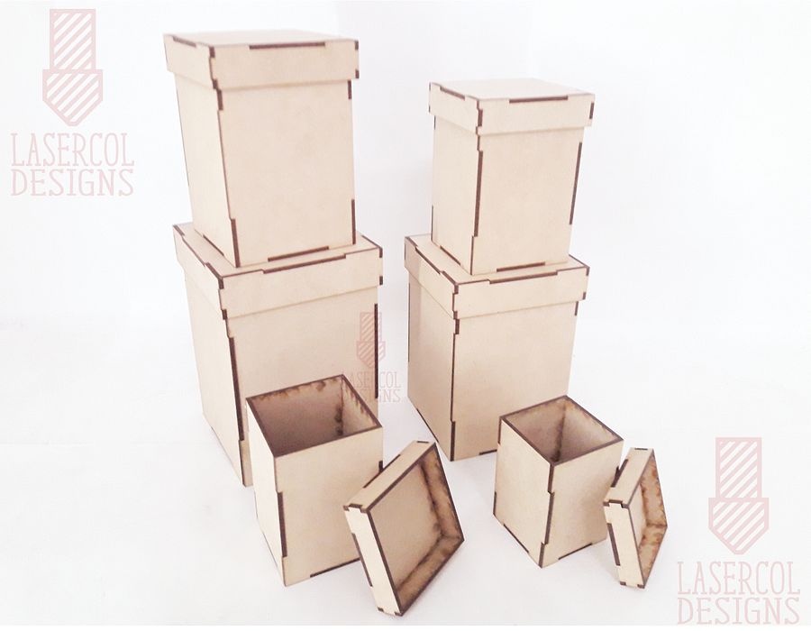 Boxes Set 3 (6 sizes) - Laser Cut Files product image (3)