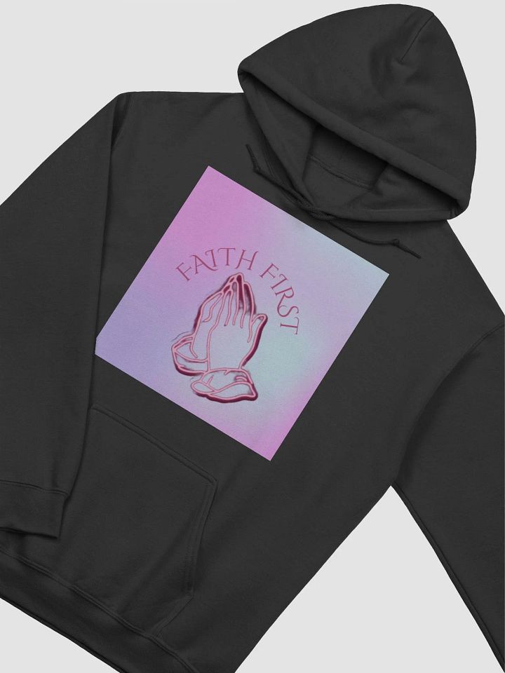 Faith first black hoodie product image (2)