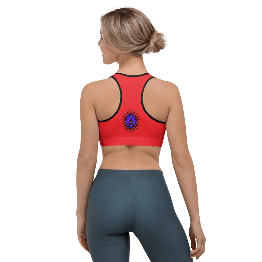 No Quit Club Sports Bra Red product image (7)