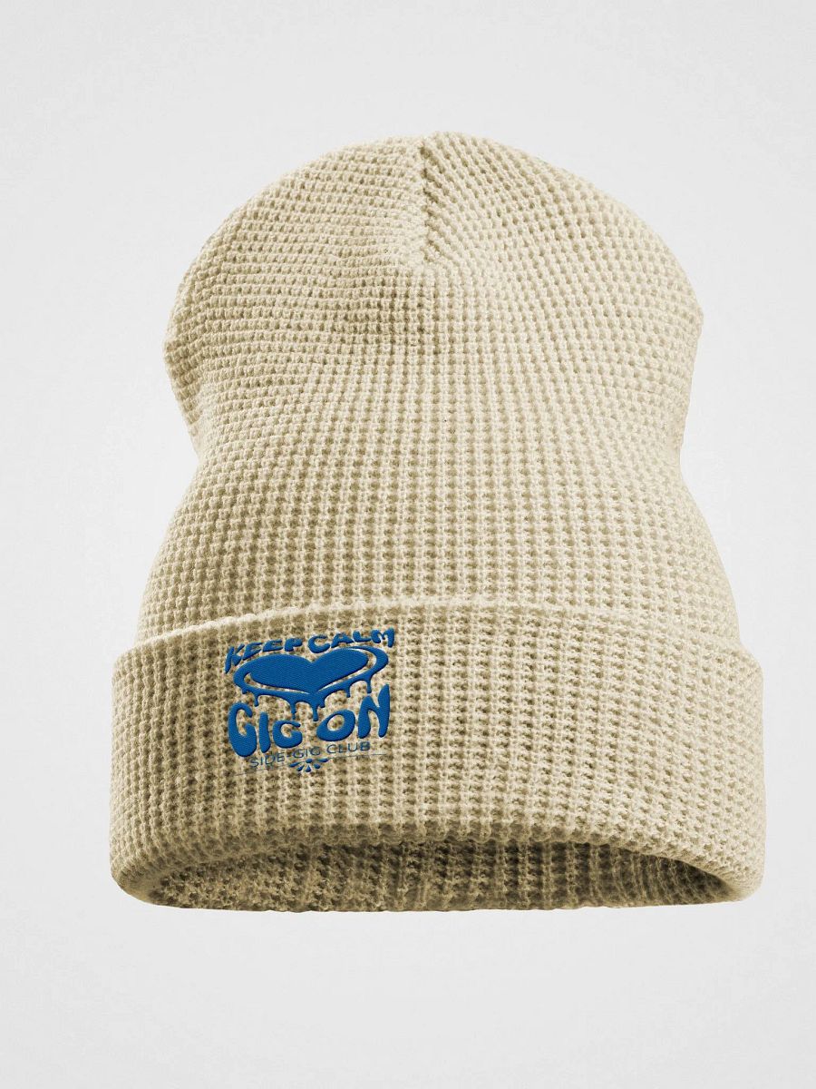 Keep Calm, Gig On Side-Gig Club Waffle Knit Beanie in Royal product image (5)