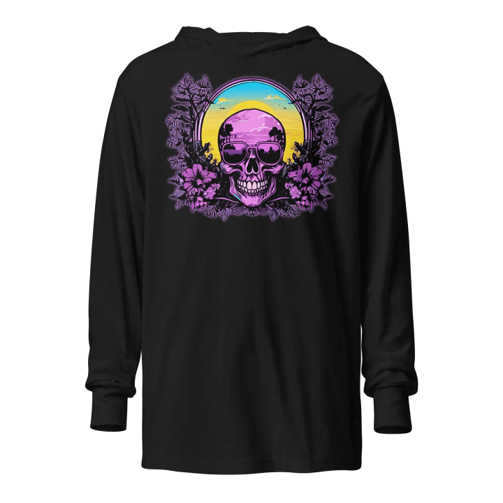 Purple Sunset Skull Hooded tee product image (1)