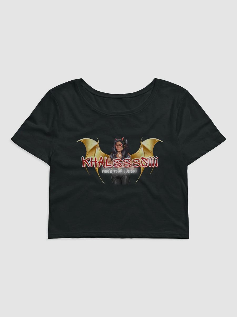 Baby Crop Top - Winged Khal333siii White Font product image (1)