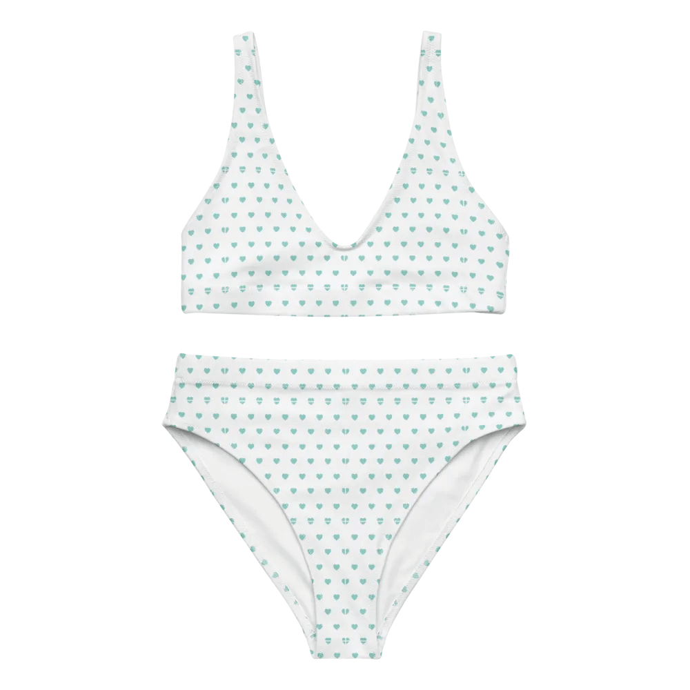 Pastel Heart Seamless Pattern High Waisted Bikini - V10 product image (3)