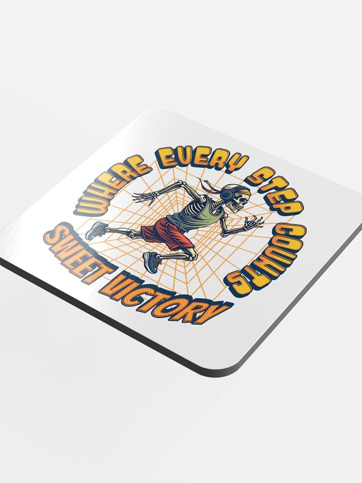 Where Every Step Counts Sweet Victory Runner Skeleton Cork Coaster product image (1)