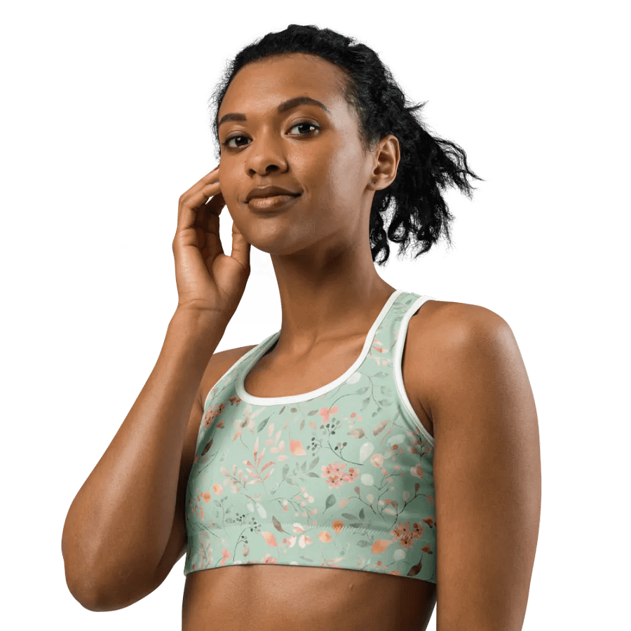 Floral Bliss All-Over Print Sports Bra product image (2)