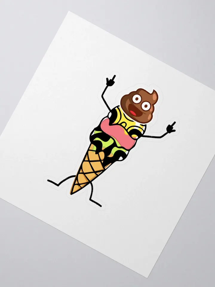 Ice Cream Poo Person Sticker product image (4)