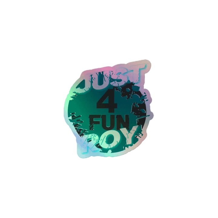 Just4FunRoy logo Holo sticker product image (1)