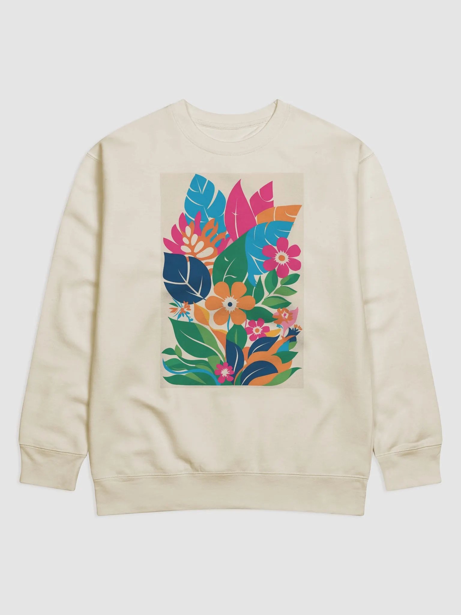 Blooming Vibes – A vibrant floral-themed sweatshirt. product image (3)