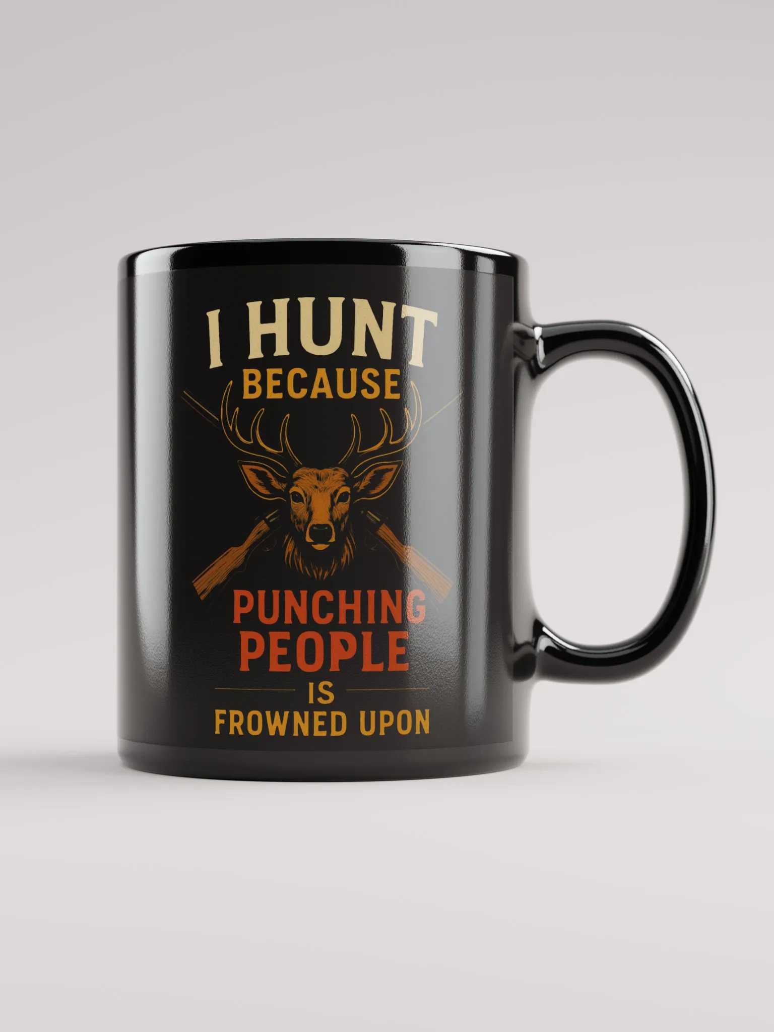 I Hunt Because Punching People Is Frowned Upon | Funny Hunter Coffee Mug product image (2)