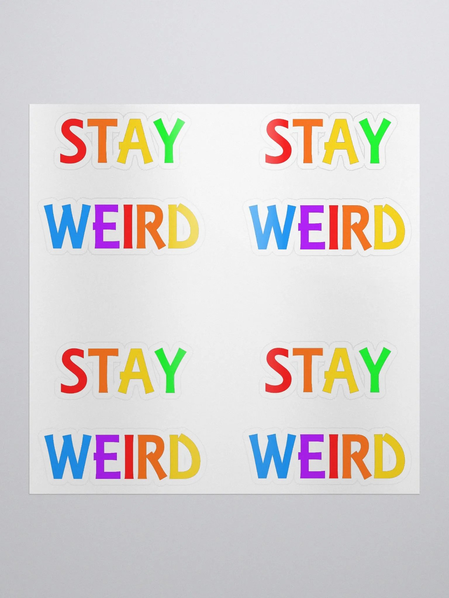 Stay Weird Rainbow - Kiss Cut Stickers product image (2)
