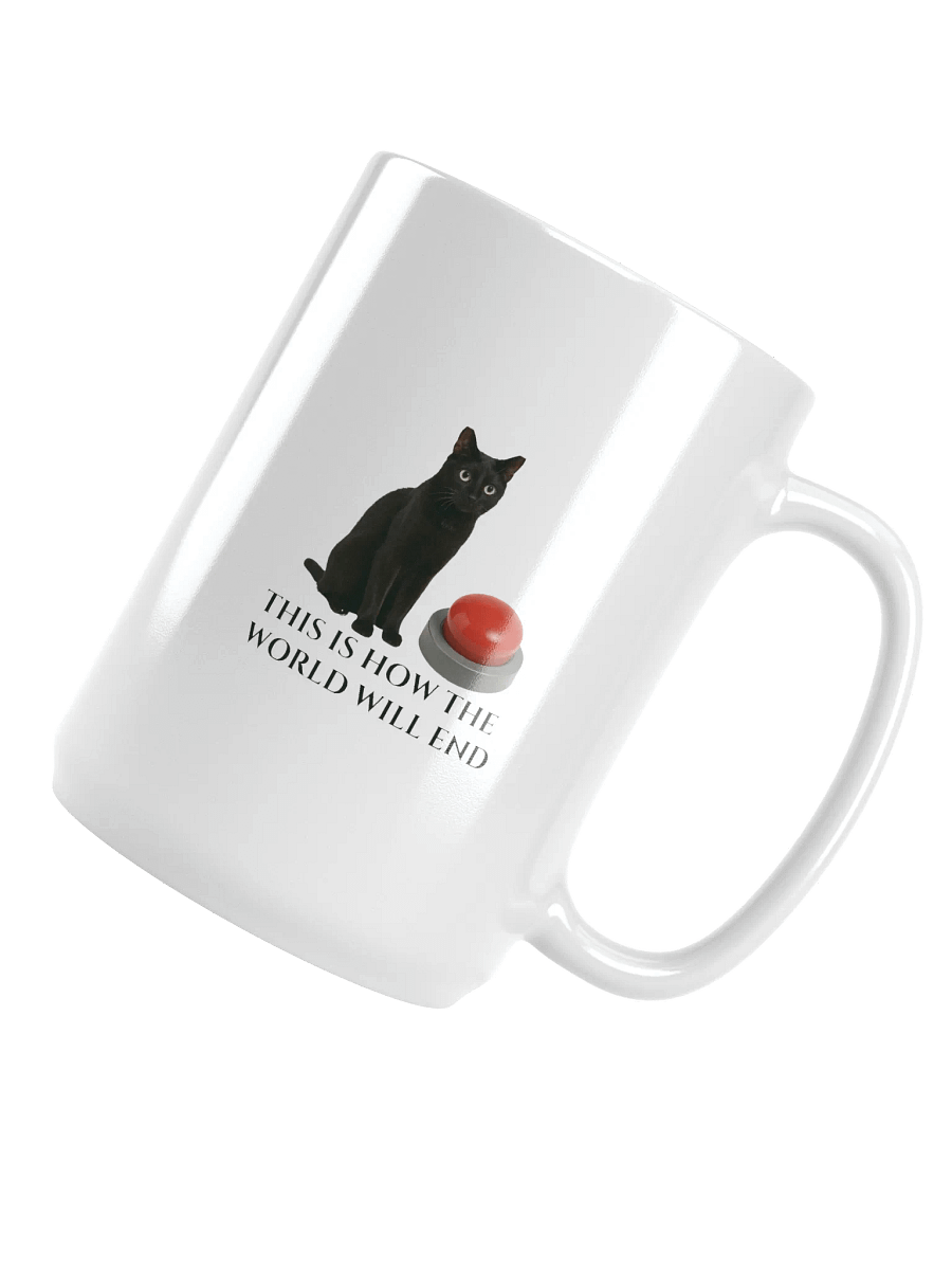 Apocalyptic Cat Button Mug product image (4)