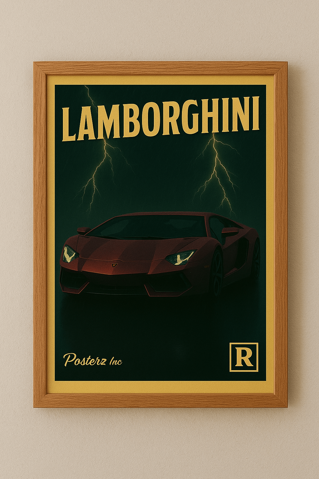Lambo Thunder Cinematic Speed Poster product image (1)