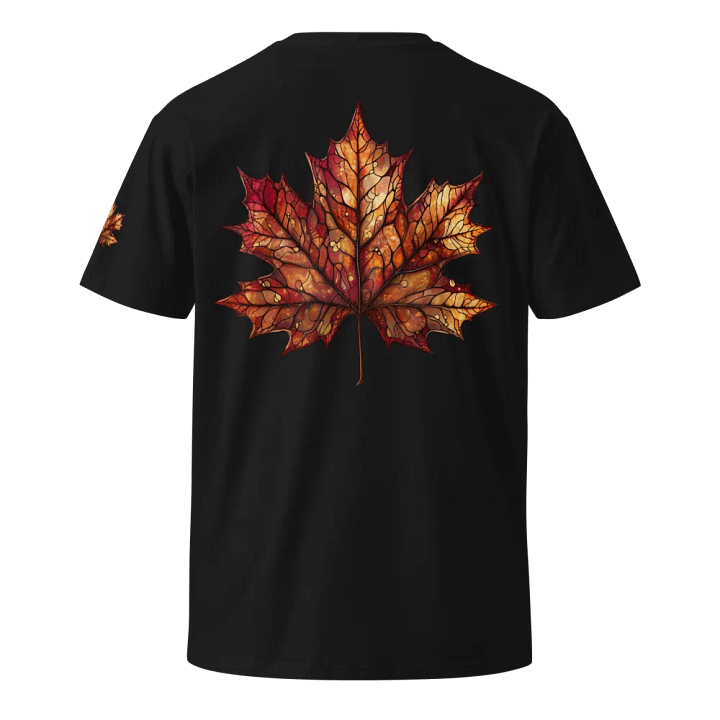 Autumn Leaf Stained Glass Unisex T-Shirt product image (6)