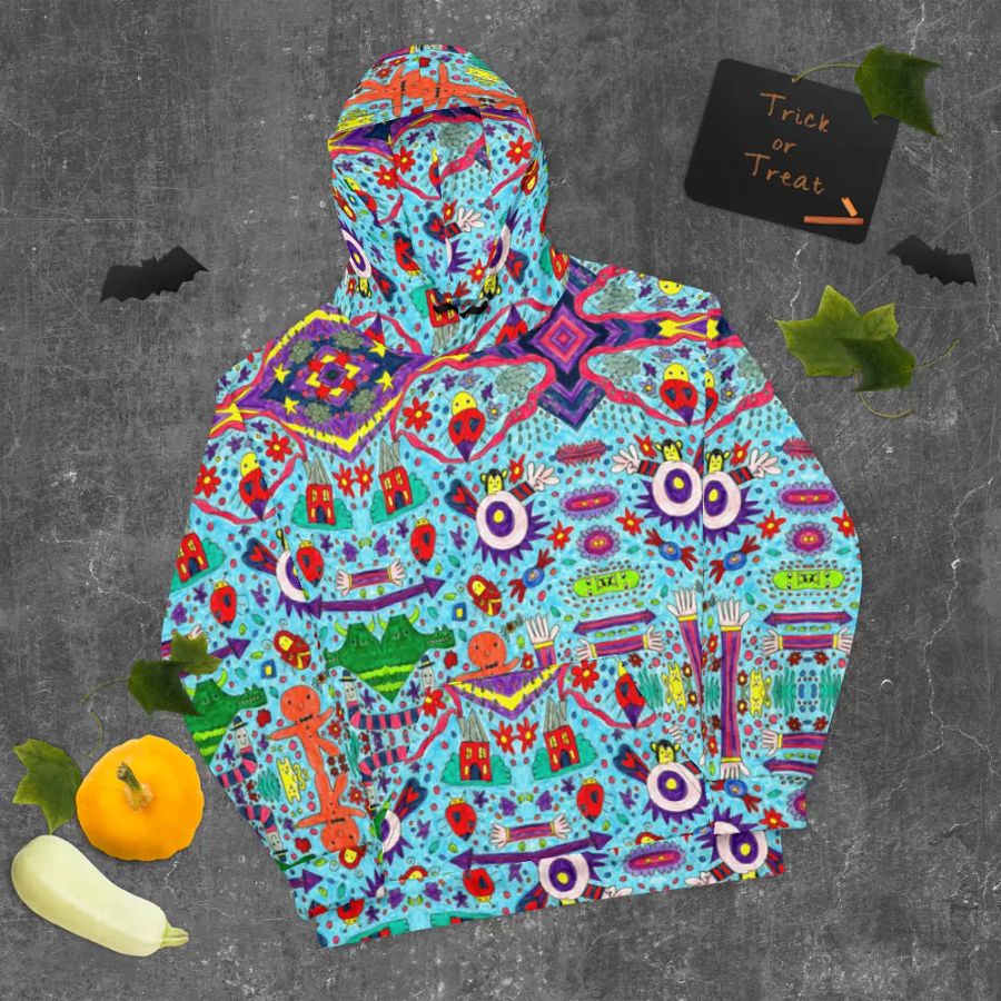 Abstract Doodle Characters Unisex Pull Over Hoodie product image (9)