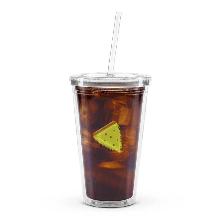 CUFK Pizza Double Wall Clear Plastic Tumbler (16oz.) product image (2)